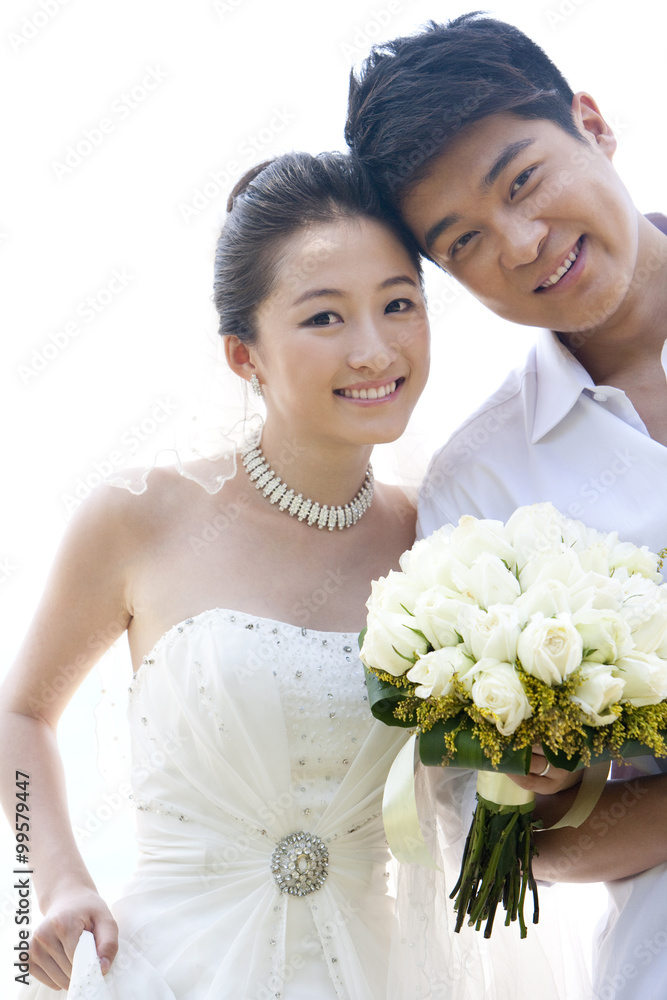 幸福新婚夫妇画像