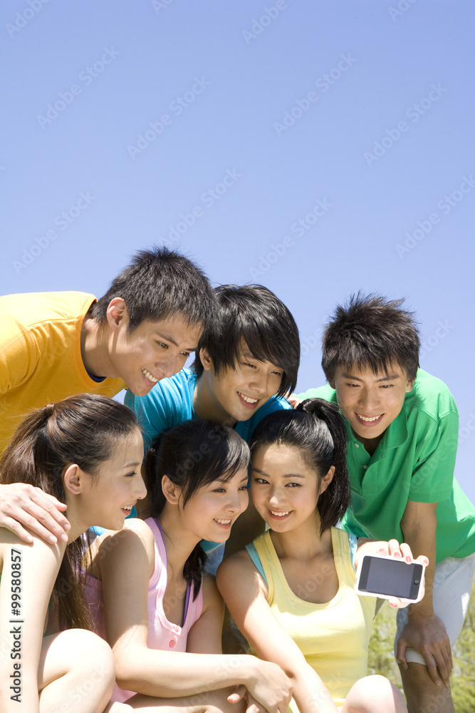 Group of friends getting their photo taken