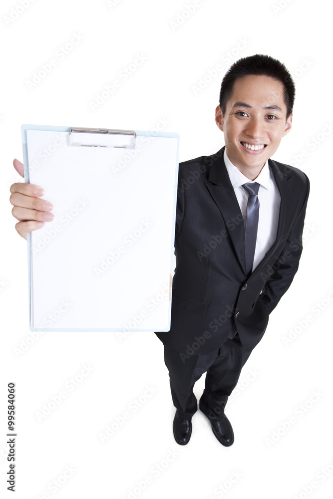 Businessman and note pad