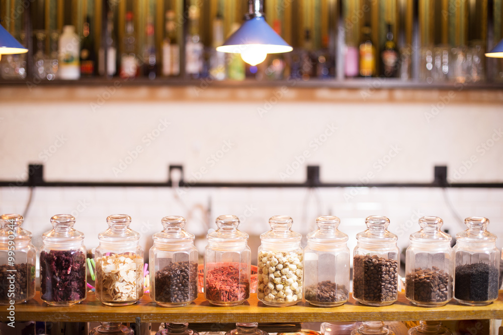 counter in modern cafe