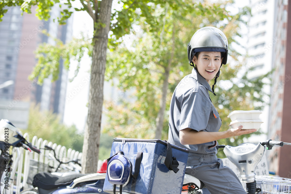 Take-out deliveryman