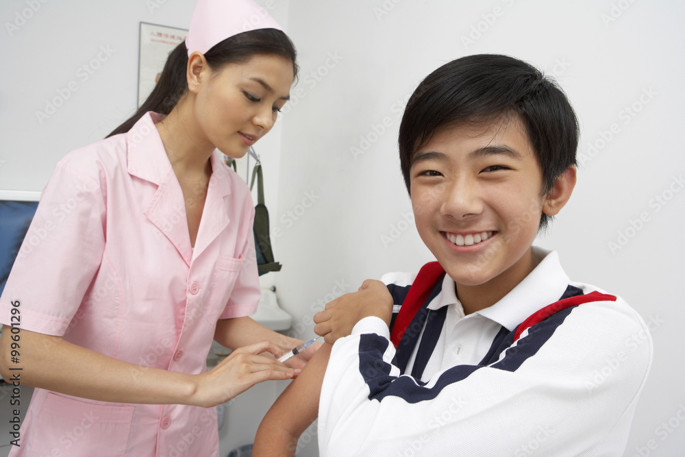 Nurse Injecting Boy 