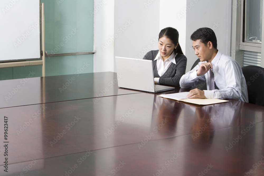 Office workers in the conference room