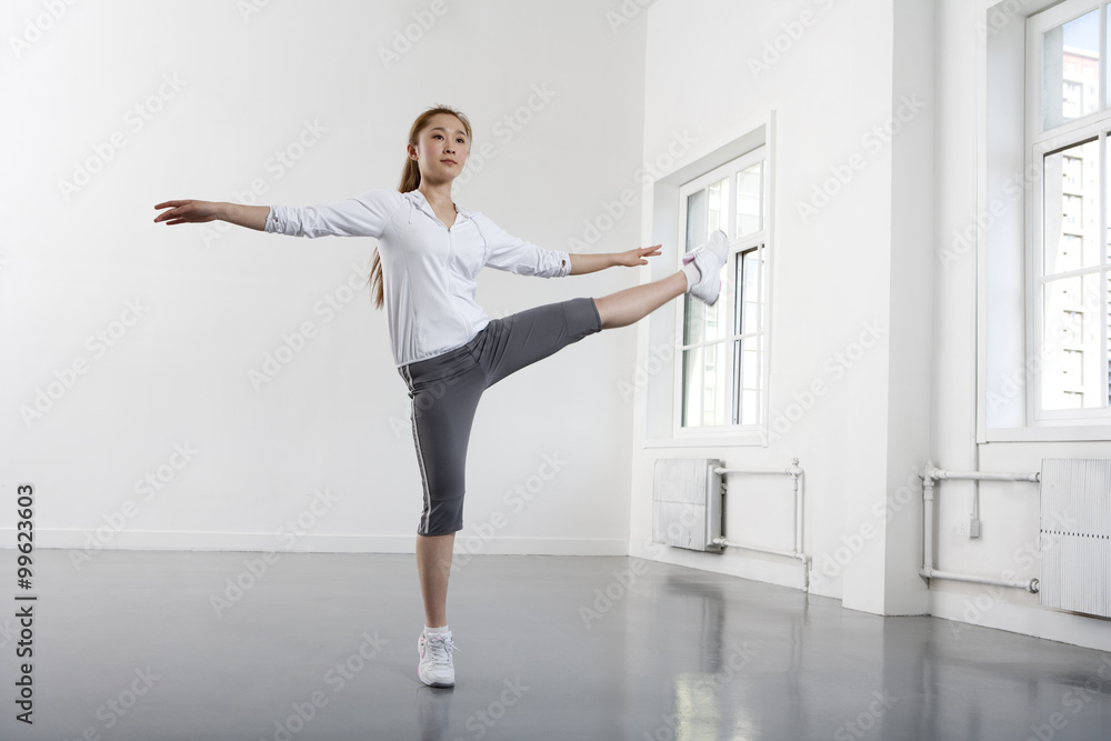 Young Woman Stretching