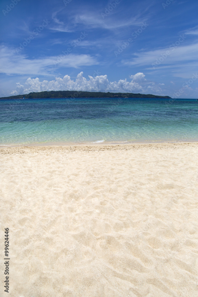 Tropical beach scene, Boracay island, Philippines