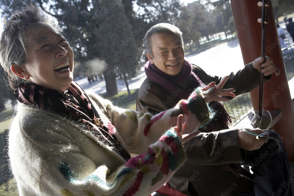 Elderly Couple Laughing