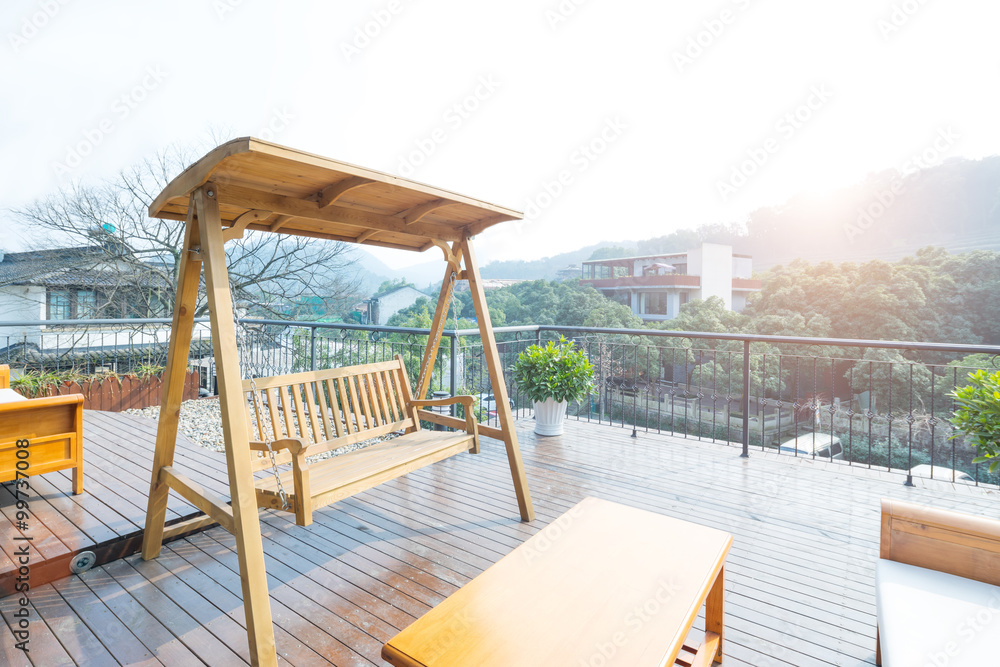 interior of modern balcony