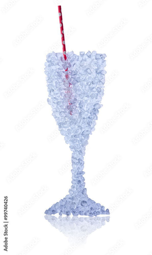 白底冰块饮料