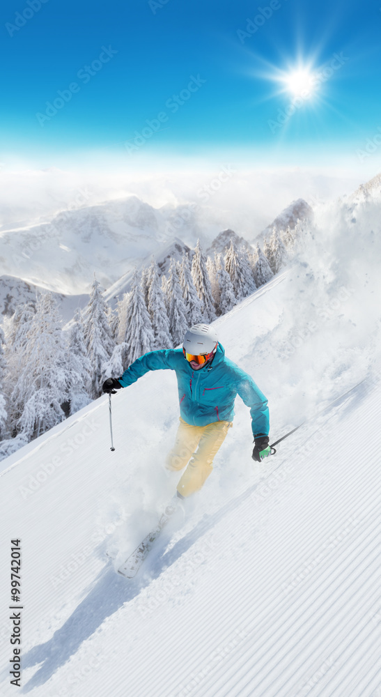 高山滑雪下坡