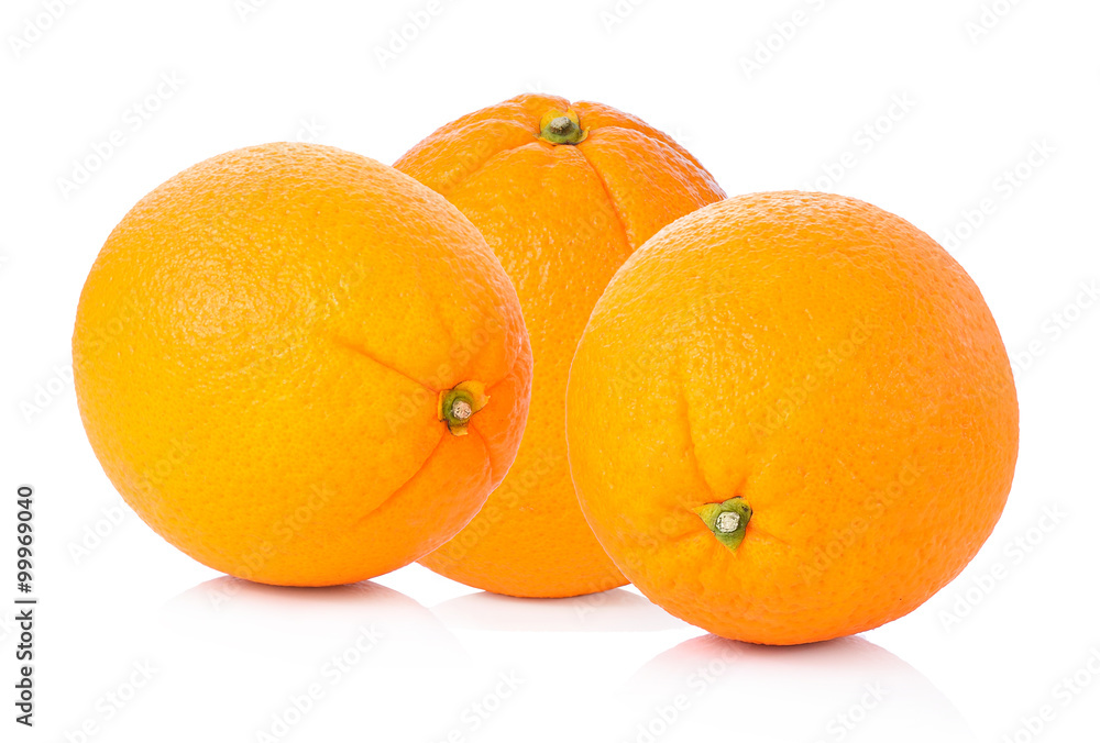 Orange fruit isolated on white background