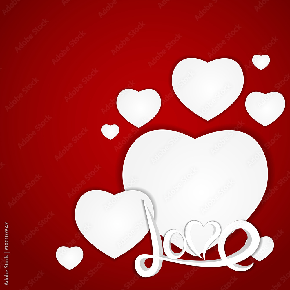 St Valentines  Day Greeting Card Vector Illustration