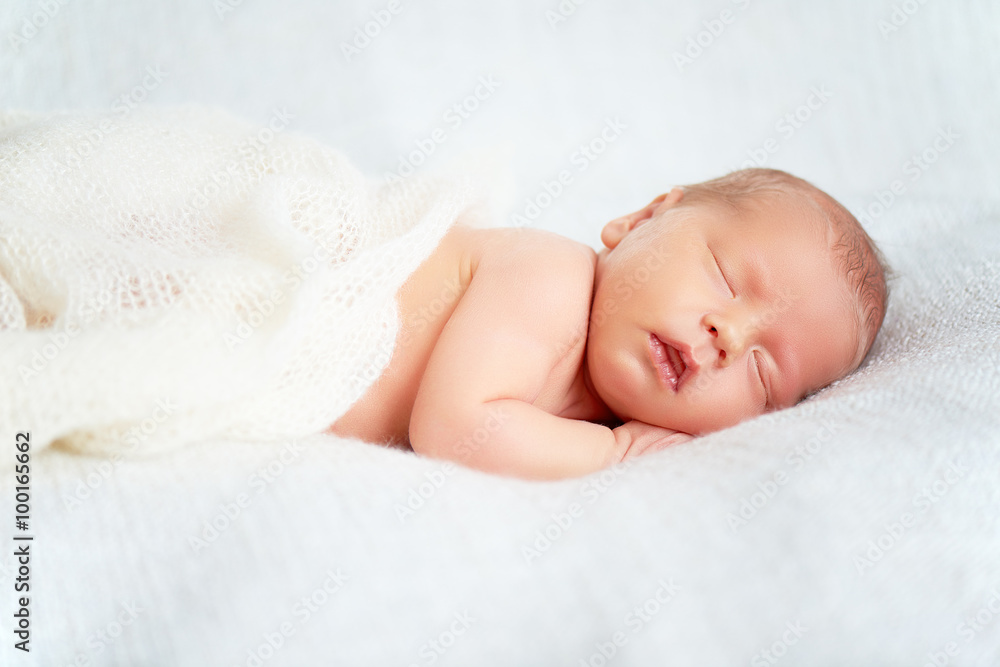 Cute newborn baby sleeps