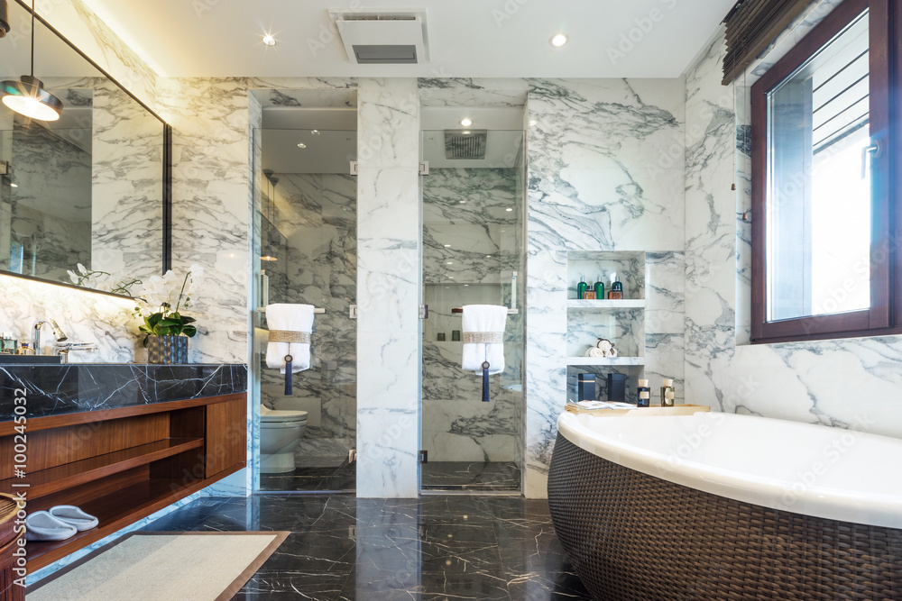 interior of modern bathroom