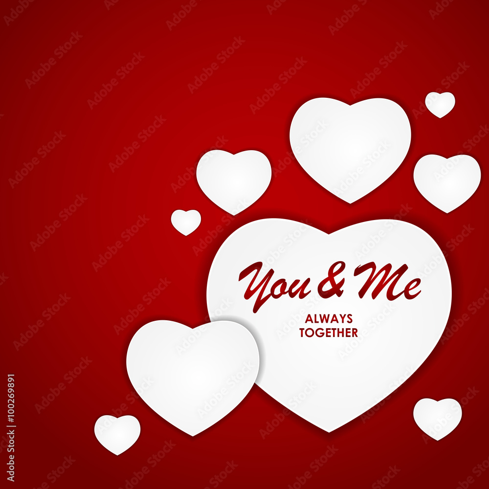 St Valentines  Day Greeting Card Vector Illustration