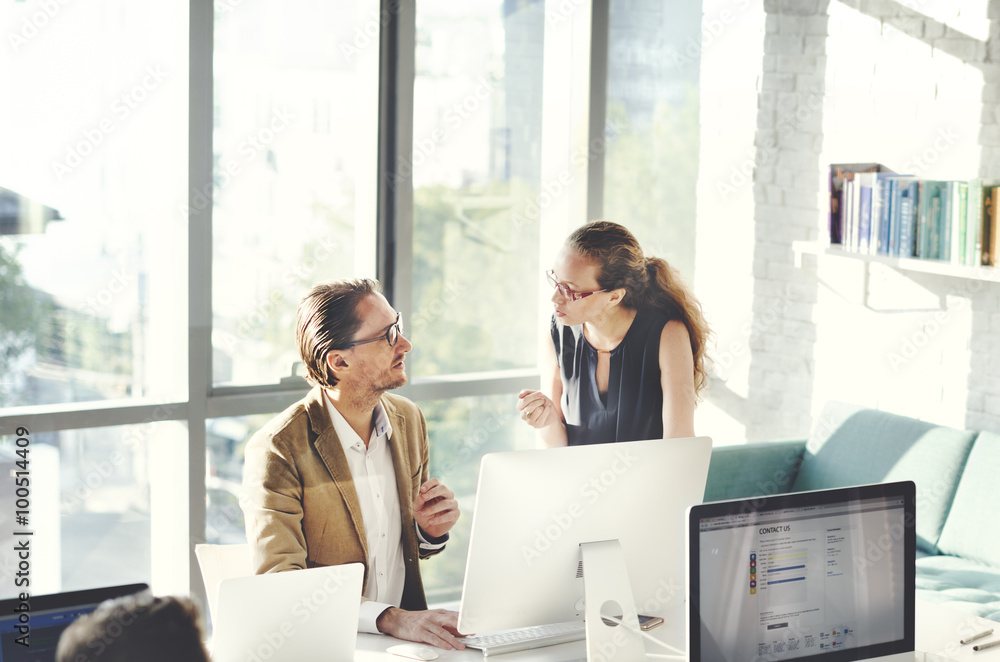 Business People Meeting Discussion Working Office Concept