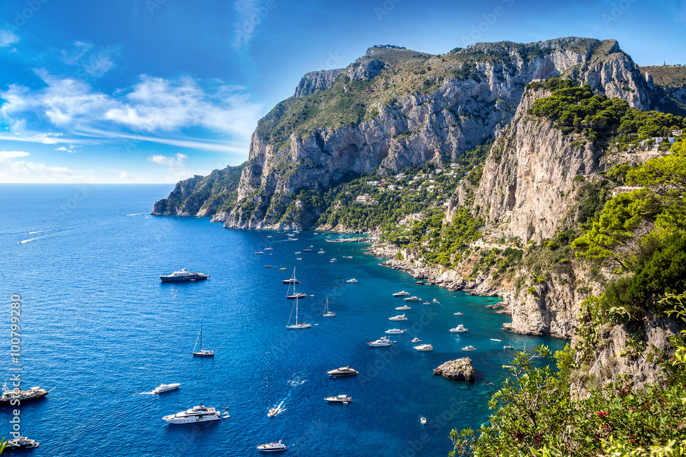 Capri island in  Italy