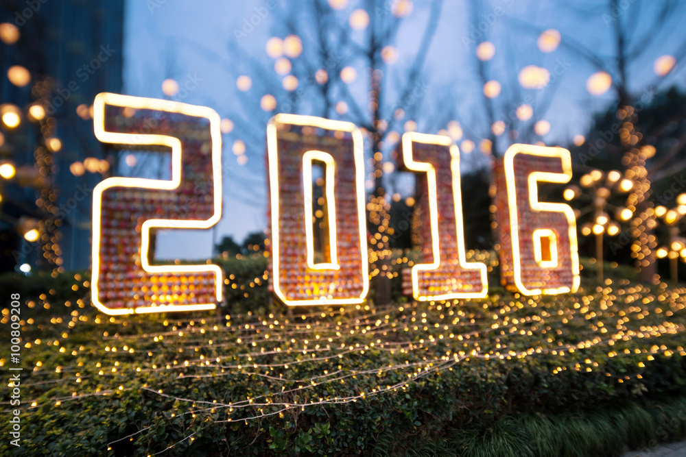 隔离的2016新年背景