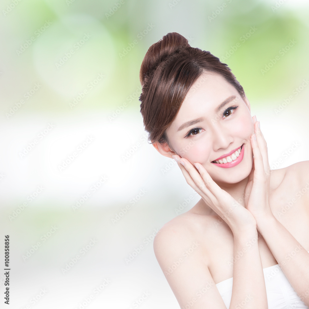 beautiful Skin care woman Face