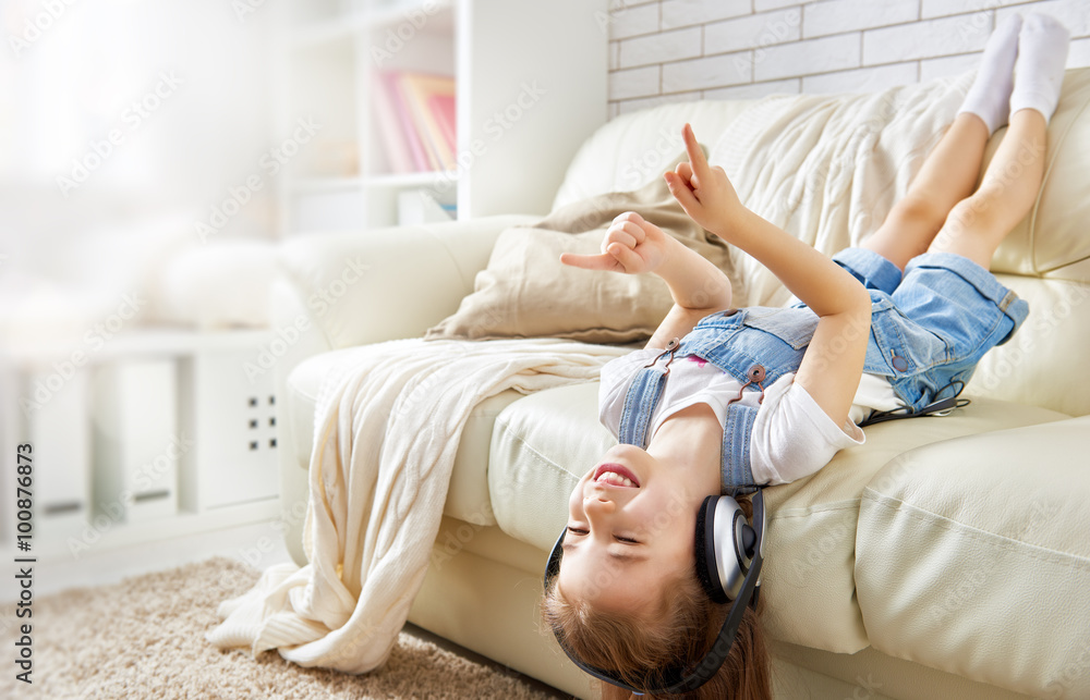 girl listening to music