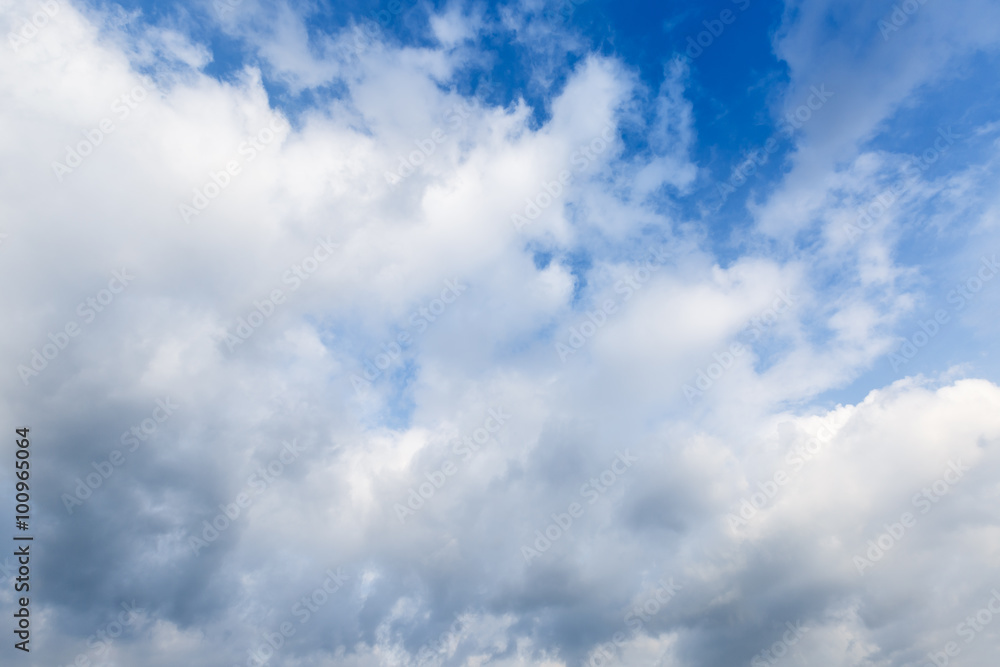 white clouds in the blue sky