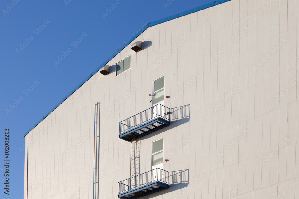 Close - up Detail of Industrial warehouse building