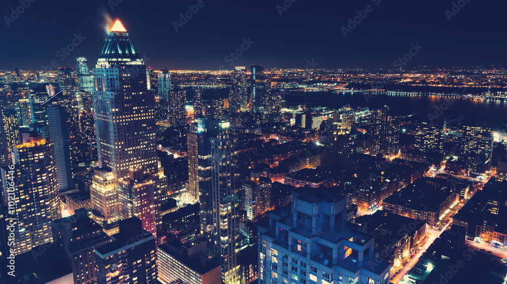 New York City skyline at night