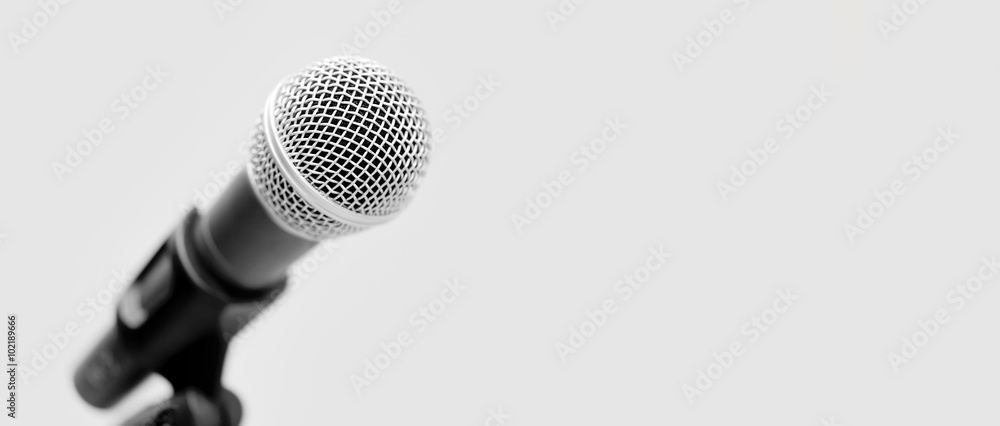 Microphone on a white background