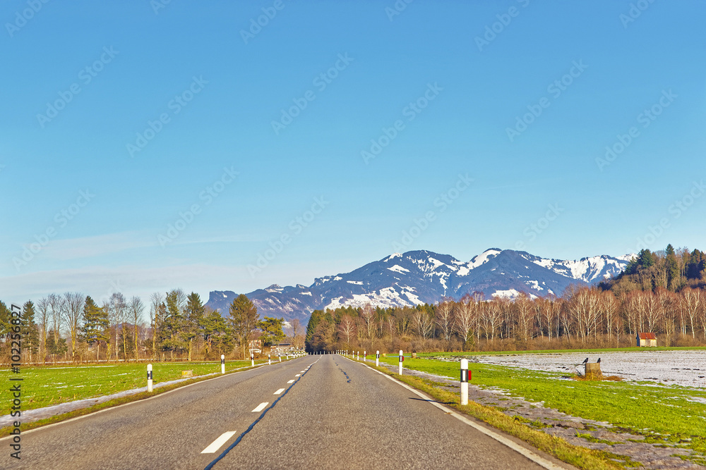 瑞士雪山公路景观