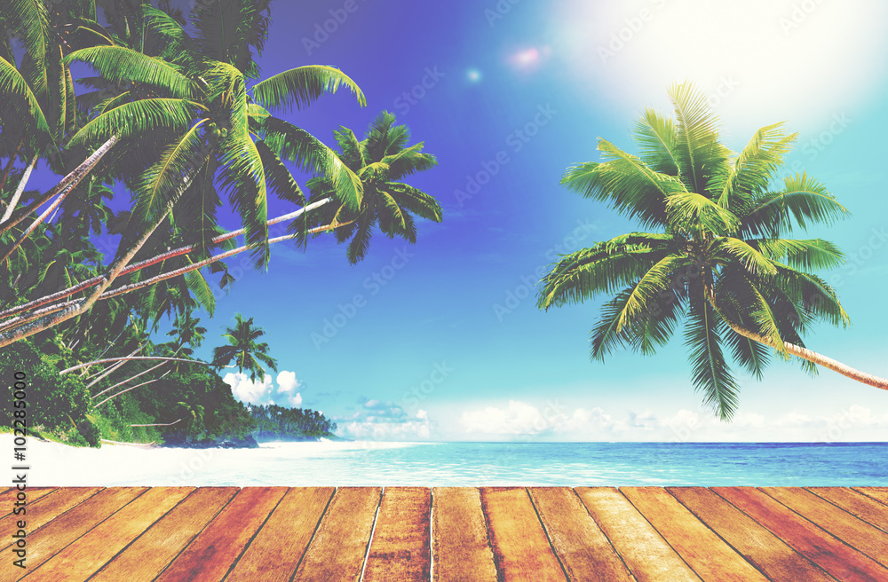 Tropical Paradise Beach Summer Travel Vacation Concept