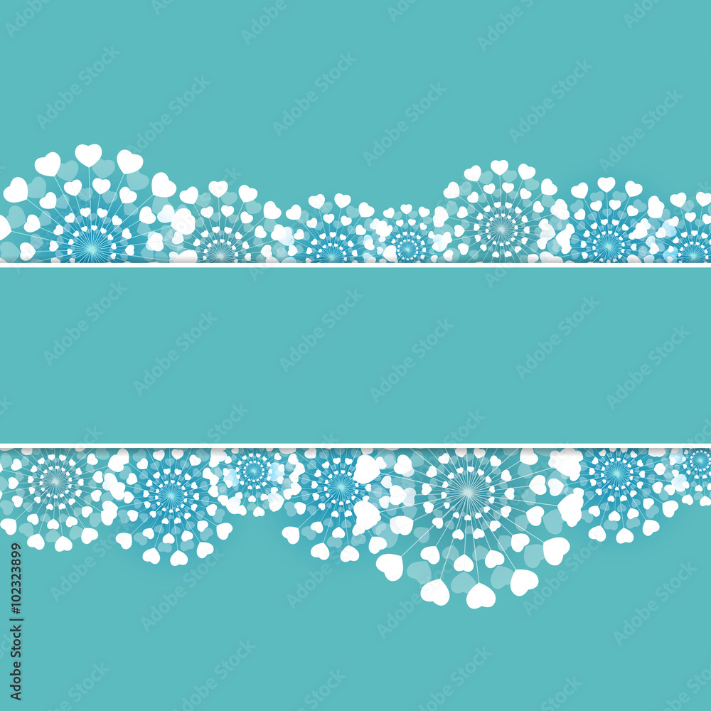 Abstract Heart Flower Background Vector Illustration