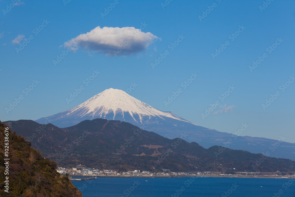 静冈县富士山和骏河湾