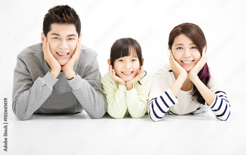 Happy Attractive Young  Family Portrait