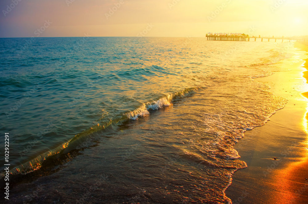  sea and sunset