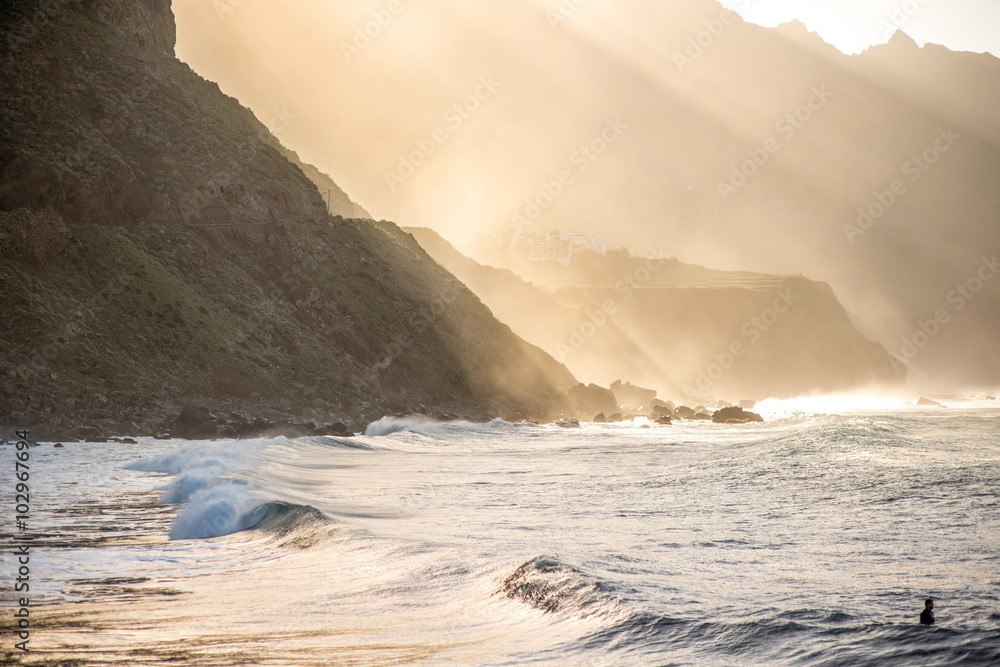 Coastline near Tagana village on Tenerife island