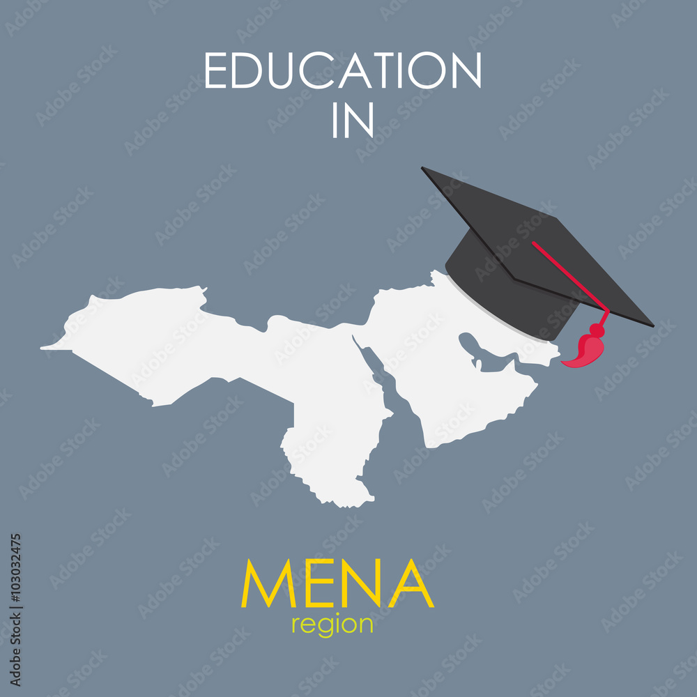 Business School Education in Mena Region Concept Vector Illustra