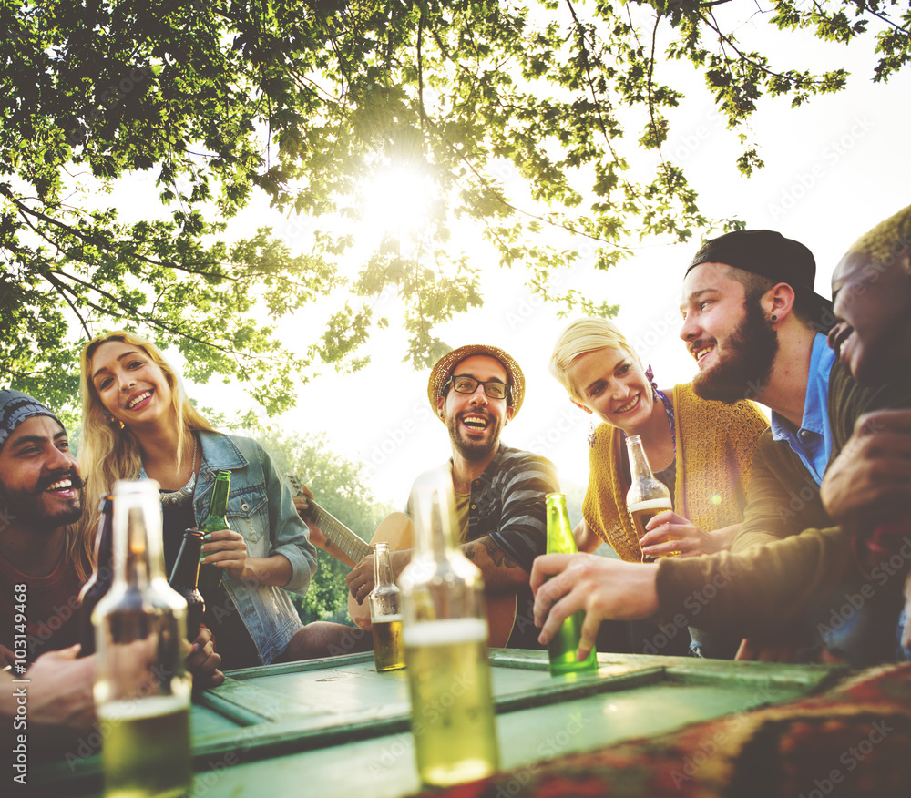 Diverse People Friends Hanging Out Concept