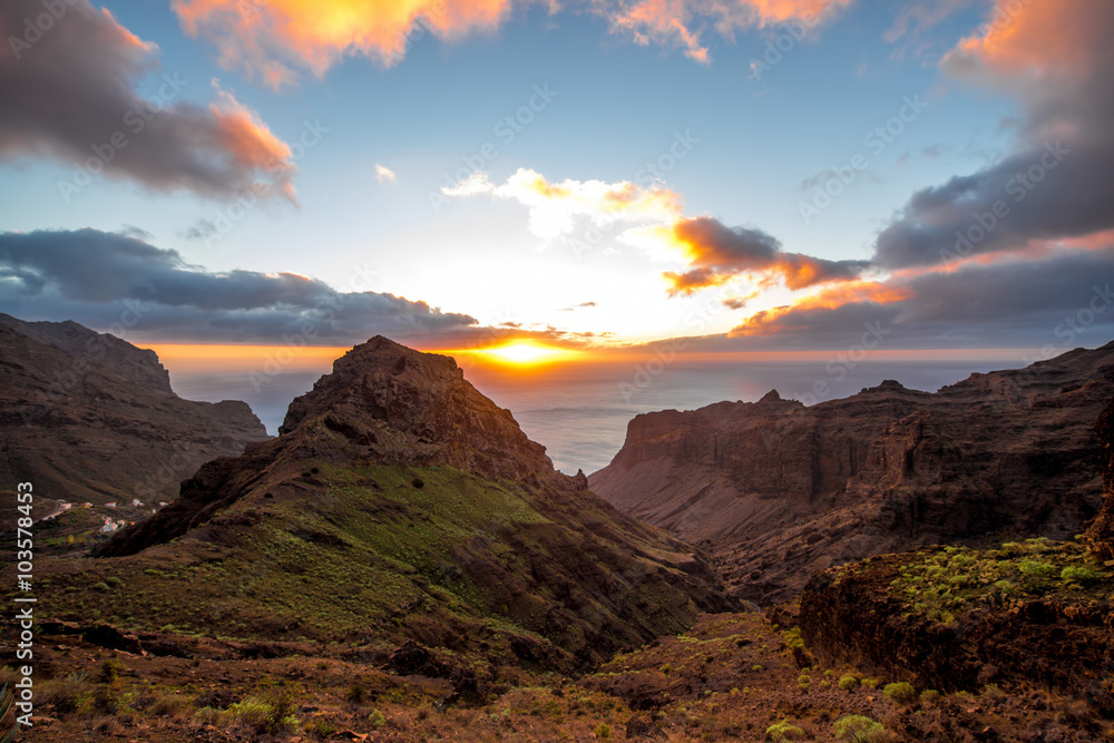 La Gomera island lanscape view