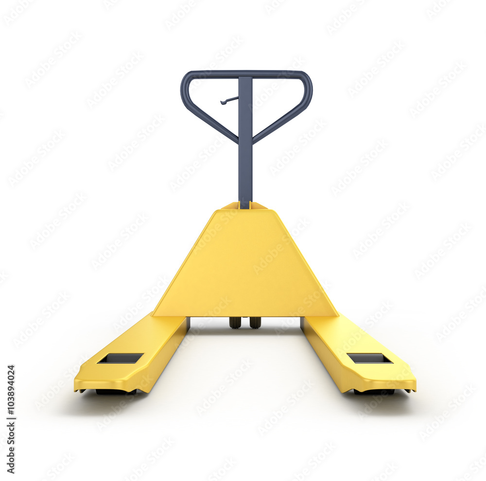 one pallet truck or forklift