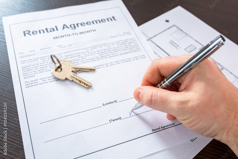 Rental agreement contract to sign