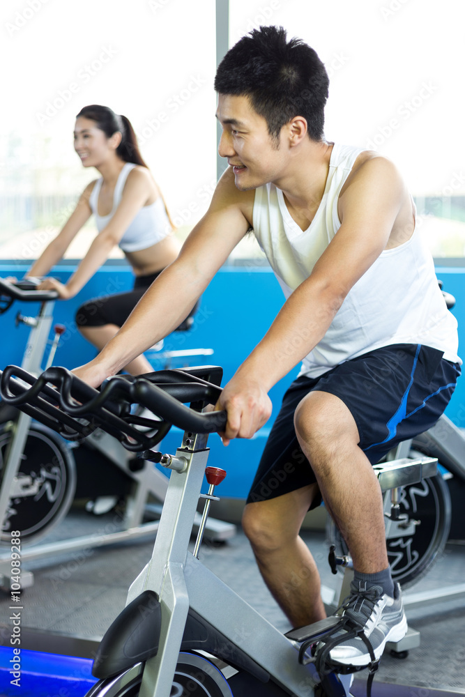 people working out in modern gym