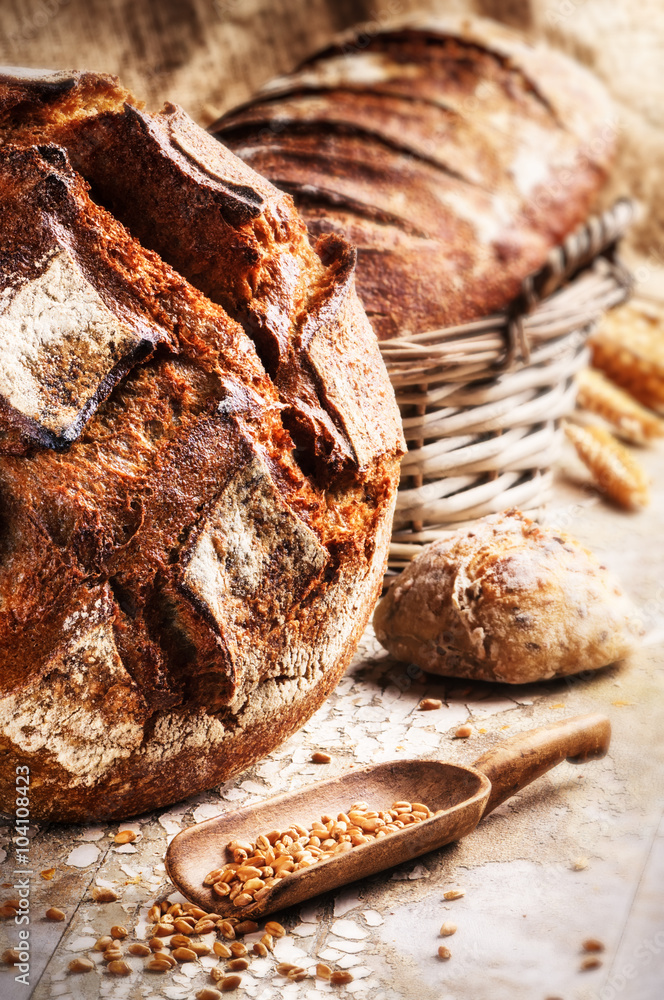 Selection of freshly baked bread