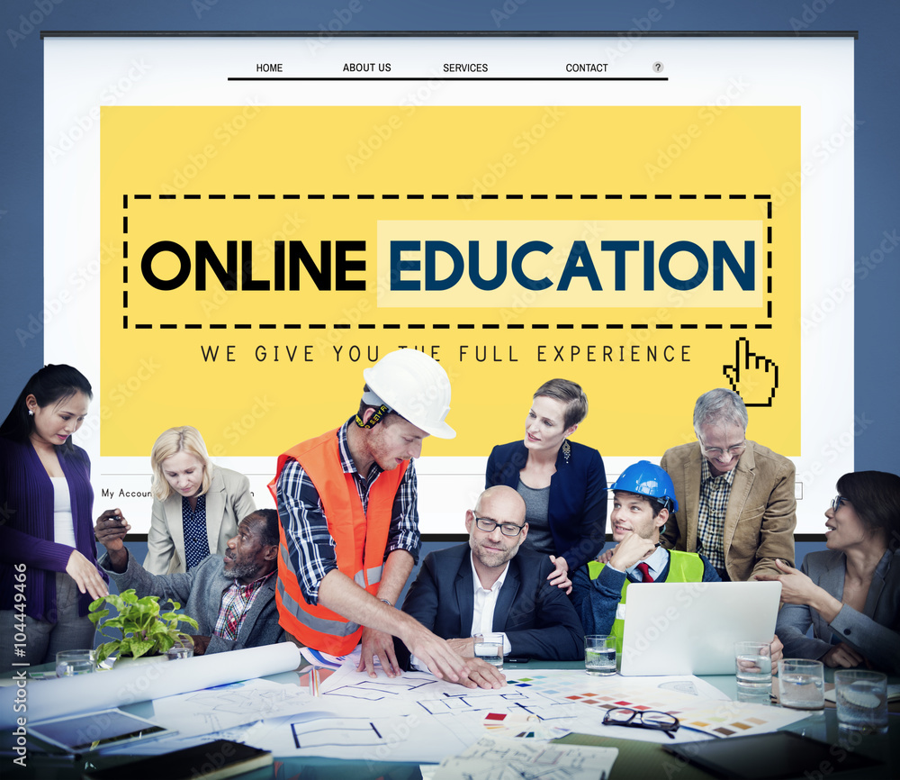 Online Education Studying E-Learning Technology Concept