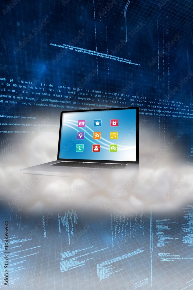 Laptop on cloud