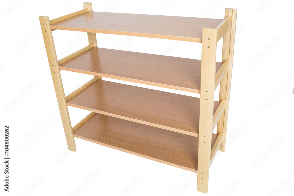 wooden furniture - isolated shoe rack