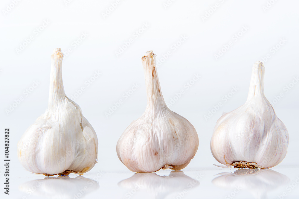 garlic isolated on white background