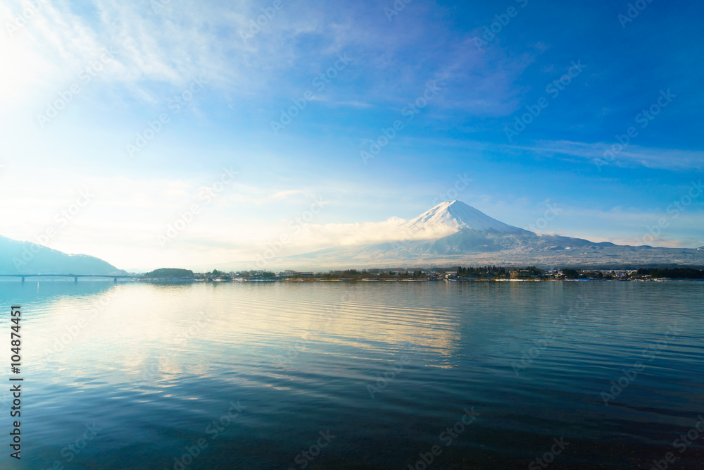 Mountain fuji and lake kawaguchi, Japan