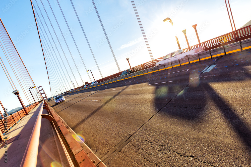 san francisco gold gate bridge in sunny day