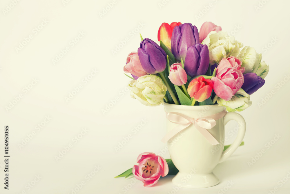 Beautiful tulips bouquet