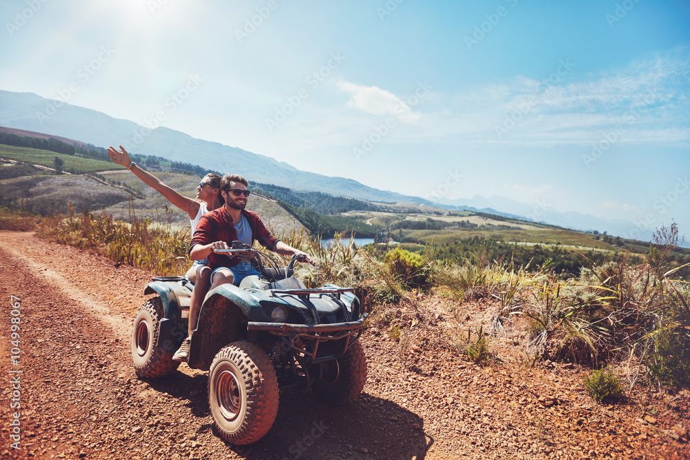 Couple on an off road adventure