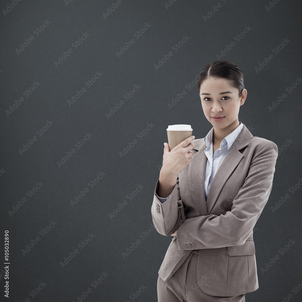 Composite image of portrait of a businesswoman 